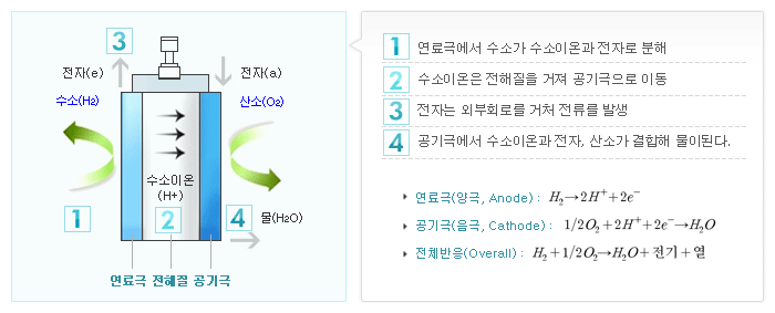 연료전지의 전기발생 원리